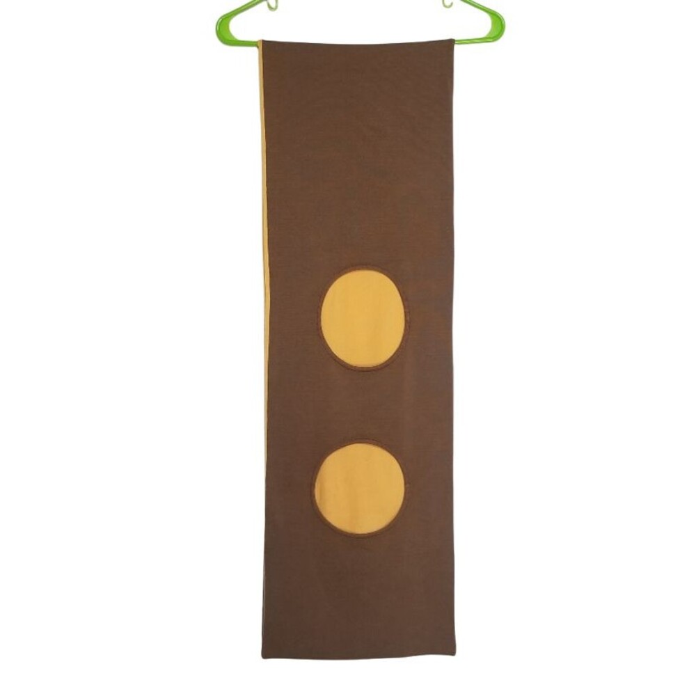 Jamie Sadock Scarf Silk Blend Brown Yellow Pockets Approximately 6' Womens O/S